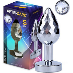 LateToBed Afterdark Boltek Small Πρωκτική Σφήνα Diamond Plug 7.5cm Ασημί AD-090