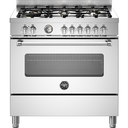 Bertazzoni MAS96L1EXT Κουζίνα Ηλεκτρική 103lt με Εστίες Αερίου 89.5cm