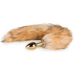 EasyToys Fox No 1 Πρωκτική Σφήνα Tail Plug 42cm Καφέ Χρυσή