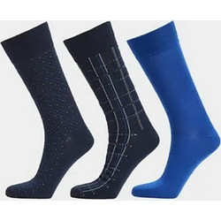 Gant Ανδρικές Κάλτσες Ψηλές με Σχέδια Navy Μπλε Royal Blue 3Pack 3G9960277-433