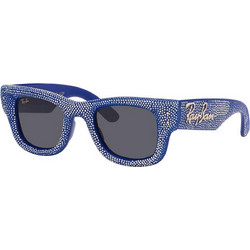 Ray-Ban RB4940BP 686787 Γυναικεία Γυαλιά Ηλίου Τετράγωνα Κοκάλινα Μπλε με Μαύρο Φακό