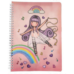 Graffiti Little Dancer Santoro Σπιράλ Τετράδιο Ριγέ B5 60 Φύλλων 2 Θεμάτων Ροζ 25702