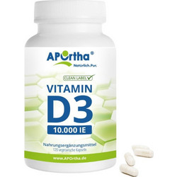 Aportha Vitamin D3 10.000ie 120 Κάψουλες