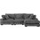 HomeMarkt Cranfield Γωνιακός Καναπές Δεξιά Γωνία Ανθρακί 313x169x80cm HM3287.01R