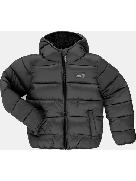 Levi's Παιδικό Μπουφάν Χειμωνιάτικο Puffer Αντιανεμικό Μαύρο 9EN628-023