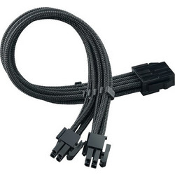 Silverstone PP07E-EPS8B Καλώδιο Τροφοδοσίας 8-Pin EPS to 2 x 8-Pin EPS 0.3m Black