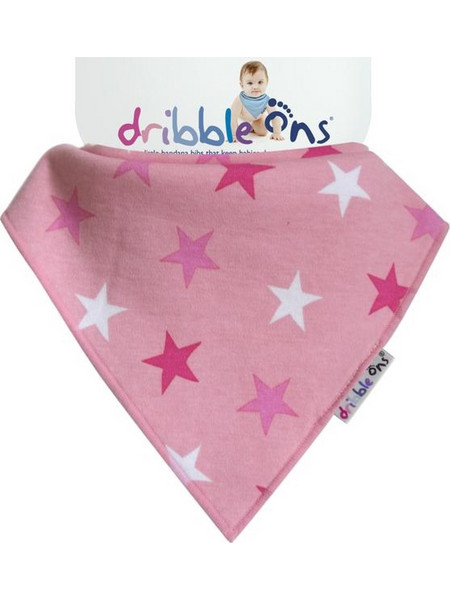 Dribble Ons Stars Σαλιάρα Μπαντάνα Υφασμάτινη με Κουμπί Ροζ