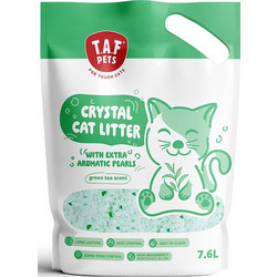Taf Pets Crystal Green Tea Κρυσταλλική Άμμος Γάτας με Άρωμα Πράσινο Τσάι 7.6lt