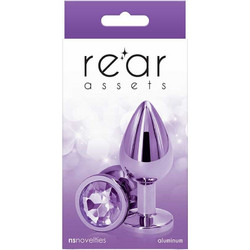 NS Novelties Rear Assets Medium Πρωκτική Σφήνα Diamond Plug 8cm Μωβ