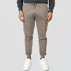 Double Ανδρικό Παντελόνι Φόρμας Fleece με Λάστιχο Ανθρακί MPAN-6031