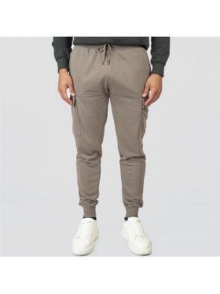 Double Ανδρικό Παντελόνι Φόρμας Fleece με Λάστιχο Ανθρακί MPAN-6031
