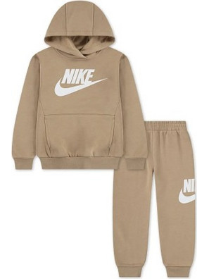 Nike Παιδικό Σετ Φόρμας Μπεζ Λευκό 86L135-X0L