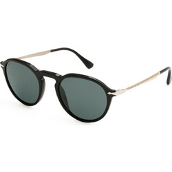 Persol PO3383S 95/3R Ανδρικά Γυαλιά Ηλίου Στρογγυλά Μαύρο Χρυσό με Μαύρο Φακό