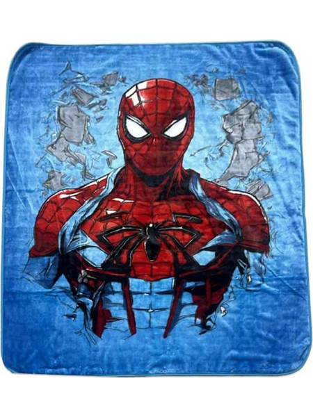 Γαρύφαλλο Παιδική Κουβέρτα Βελουτέ Spider-Man160x220 Μπλε