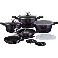 Berlinger Haus Purple Eclipse Collection Σετ Μαγειρικά Σκεύη Αλουμινίου με Αντικολλητική Επίστρωση 5τμχ BH-7143
