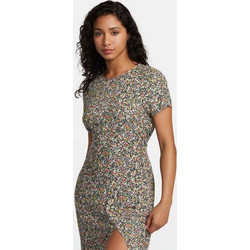 RVCA Midi Καλοκαιρινό Καθημερινό Φόρεμα Floral Μεταξωτό Πολύχρωμο AVJWD00261-GJS0