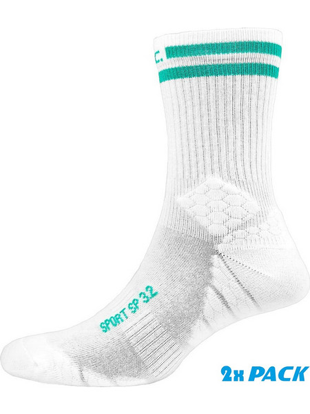 P.A.C SP 3.2 Sport Recycled Ανδρικές Κάλτσες Ψηλές με Σχέδια Λευκές 01-8060-0304-100