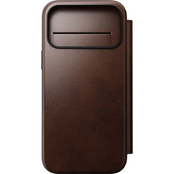 Nomad Modern Leather Folio Rustic Brown Horween (iPhone 17 Pro Max)