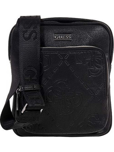 Guess Boston Ανδρική Τσάντα Ώμου / Χιαστί Μαύρη HMBOMGP5423-BLA