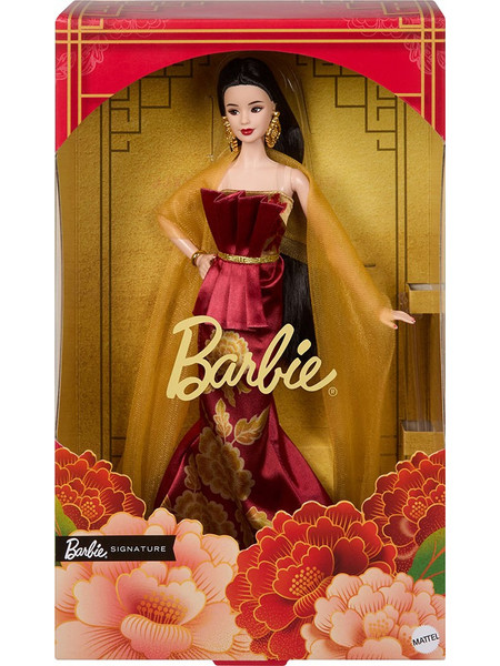 Mattel Barbie Signature Lunar New Year Red Dress With Golden Peonies