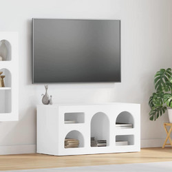 vidaXL Έπιπλο Τηλεόρασης Ξύλινο White Wash Μ80xΠ35xΥ40cm 891278
