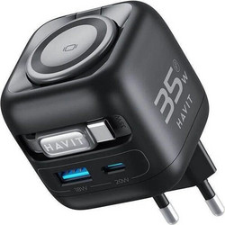 Havit UC250 2in1 Φορτιστής με Καλώδιο USB-C με Θύρα USB-A & Θύρα USB-C Power Delivery