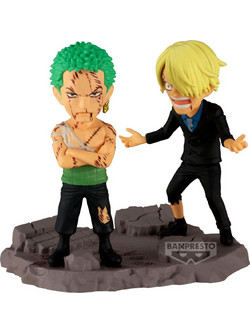 Banpresto One Piece World Collectable Log Stories Roronoa Zoro & Sanji 8cm