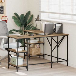 vidaXL Γωνιακό Γραφείο Υπολογιστή Ξύλινο 139x139x75cm 882869