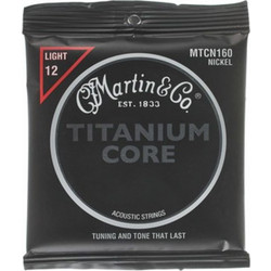 Martin Guitar MTCN160 Σετ 6 Χορδές Ακουστικής Κιθάρας Titanium 12-55" Light Tension