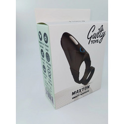 Guilty Toys Maxton Penis Ring Ελαστικό Δαχτυλίδι Πέους Σιλικόνης με Δόνηση Μαύρο