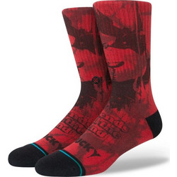 Stance Wanna Play Ανδρικές Κάλτσες Ψηλές με Σχέδια Κόκκινες A555C22WAN-BLK