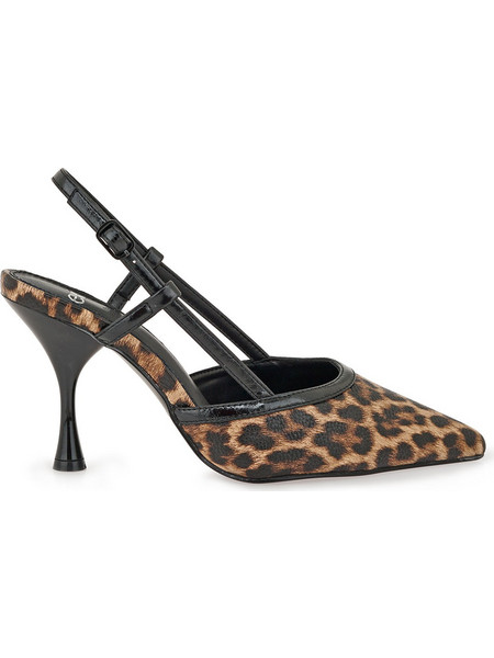 Exe Γόβες Slingback Δερμάτινες με Λεπτό Ψηλό Τακούνι Καφέ V470083458F3