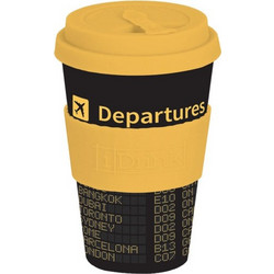 iDrink Ποτήρι Πλαστικό Departures Μαύρο Κίτρινο 435ml 139005026