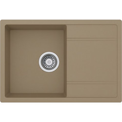 Unixton Kronos-110 Ένθετος Νεροχύτης Γρανίτη Αντιστρεφόμενος Ματ Mocha 100x50cm