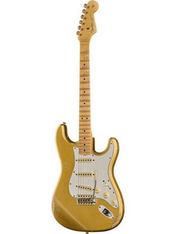 Fender Fat 64 Ηλεκτρική Κιθάρα ST Style με Μαγνήτες SSS & Ταστιέρα Maple Aged Aztec Gold