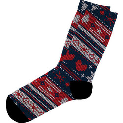 Dimisocks Do You Dare Christmas Knitted Style Χριστουγεννιάτικες Ανδρικές Κάλτσες Ψηλές Navy Μπλε 60055