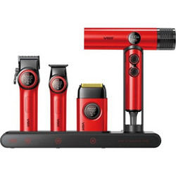 VGR Stepless Pro Red VGR.0101 Σετ Πιστολάκι Μαλλιών + Ξυριστική + Κουρευτική Μηχανή