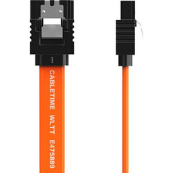 Cabletime CT-SATA3-B Καλώδιο Σκληρού Δίσκου 7-Pin SATA III to 7-Pin SATA III 0.5m Orange