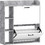 HOMCOM Παπουτσοθήκη Ξύλινη Γκρι M83xΠ24xΥ90.5cm 837-675V00GY