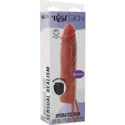 ToyJoy Get Real Hydrated Κάλυμμα Επιμήκυνσης Πέους με Δόνηση 20cm Caramel