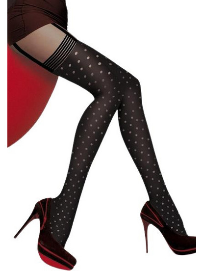 Fiore Dotty Καλσόν 60 Den Πουά Μαύρο S4U257