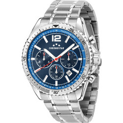 Chronostar Race Ανδρικό Ρολόι Χρονογράφος με Ασημί Μεταλλικό Μπρασελέ R3753311008