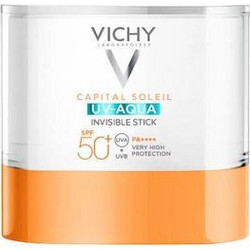 Vichy UV Aqua Invisible Αντηλιακό Stick Προσώπου Ματιών & Χειλιών SPF50+ 10ml