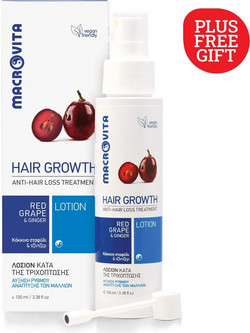 Macrovita Red Grape & Ginger Σετ Σαμπουάν 200ml & Λοσιόν 100ml κατά της Τριχόπτωσης 2τμχ