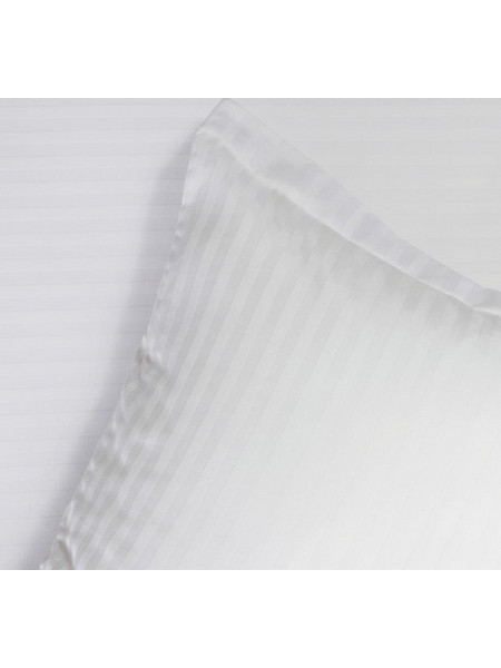 Borea Σεντόνι King Size Βαμβακοσατέν 260x290 Striped Satin Λευκό