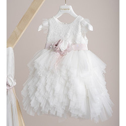 Piccolino Ornella Βαπτιστικό Φόρεμα 2τμχ DR25S161.IVORY