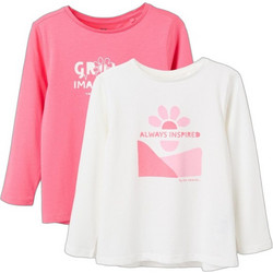 Zippy Σετ Παιδικά T-Shirt Μακρυμάνικα Λευκό Φούξια 31077538041