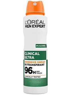 L'Oreal Paris Clinical Ultra Ανδρικό Αποσμητικό Spray 96h 150ml