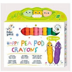 Haku Yoka Happy Pea Pod Κηρομπογιές Σετ 24τμχ