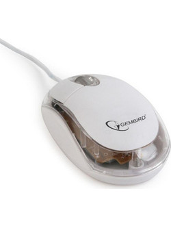Gembird GM-MUSU Ενσύρματο Mini Ποντίκι Transparent White